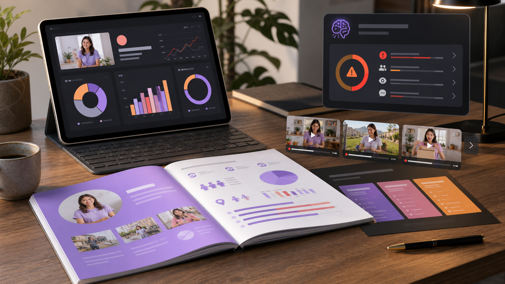 AI-generated creator media kit review workspace with sponsorship analytics